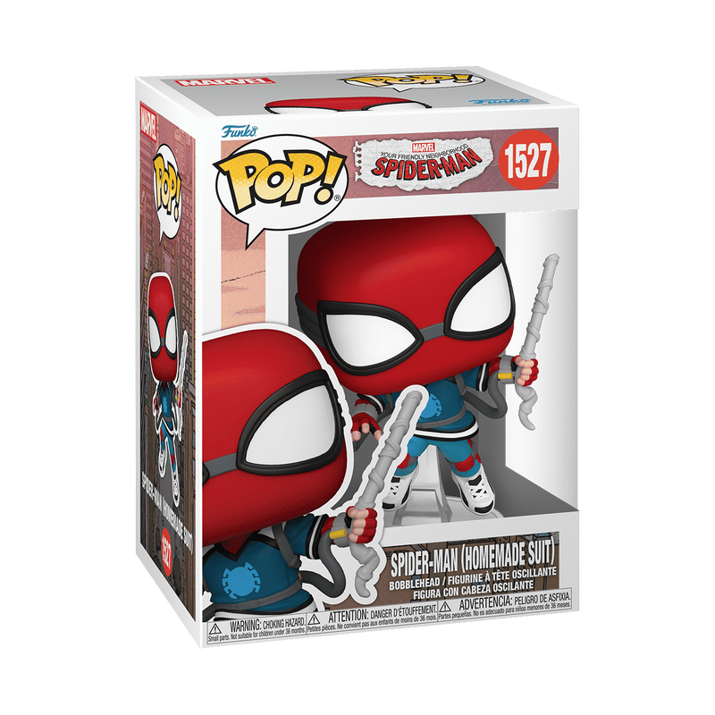 Funko Pop! Marvel Spider-Man - Spider-Man (Homemade Suit) #1527 With Protector