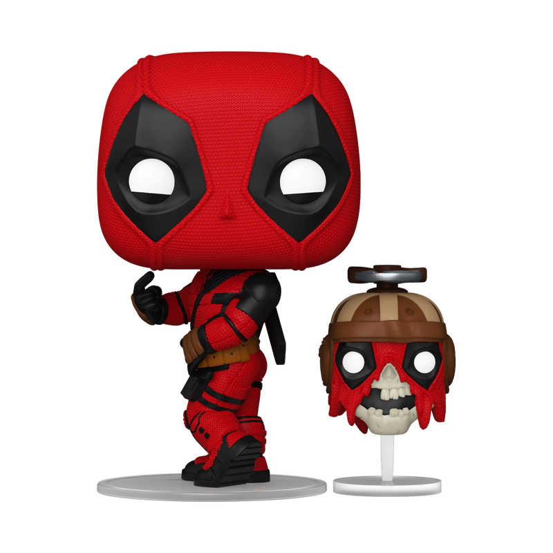 Funko Pop! Marvel Studios Deadpool and Wolverine - Deadpool w Headpool #1400 With Protector