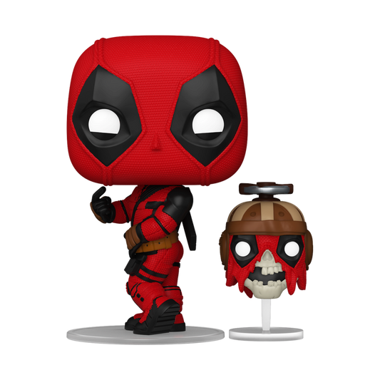 Funko Pop! Marvel Studios Deadpool and Wolverine - Deadpool w Headpool #1400 With Protector