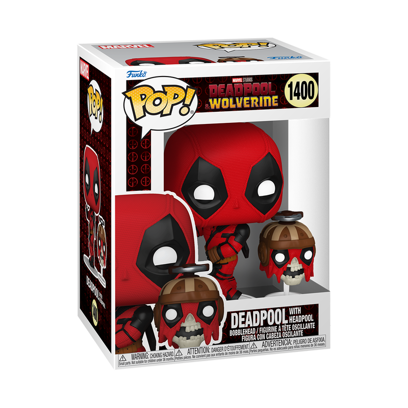 Funko Pop! Marvel Studios Deadpool and Wolverine - Deadpool w Headpool #1400 With Protector
