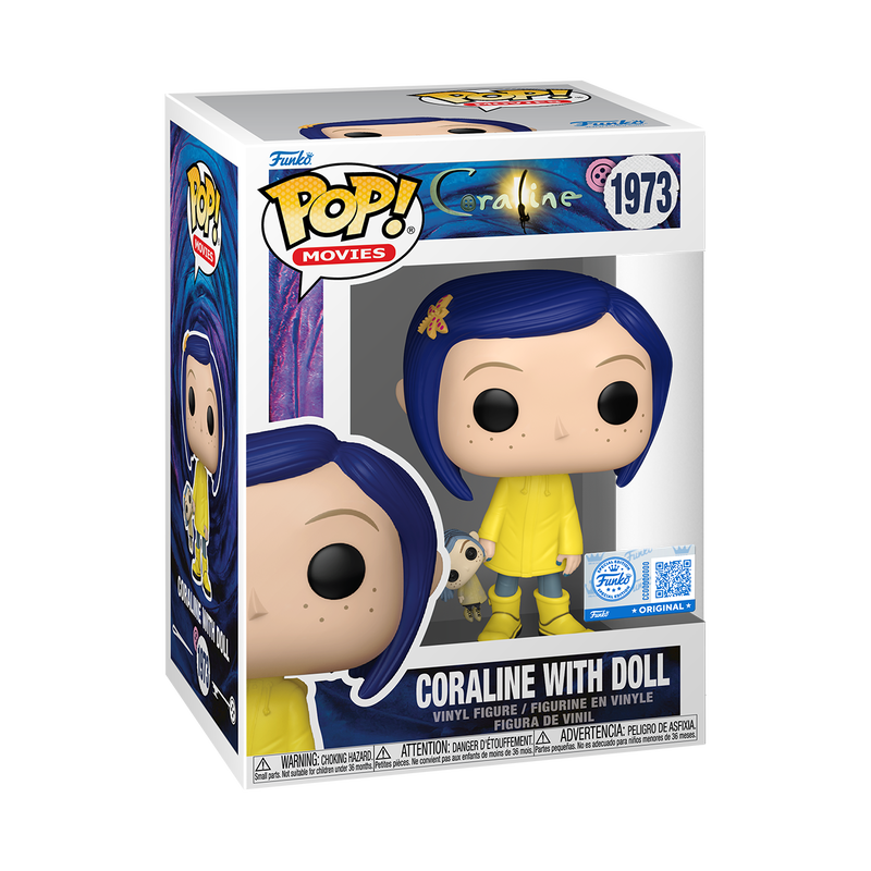 Funko Pop! Movies: Coraline - Coraline with Doll GameStop Exclusive #1973 With Protector