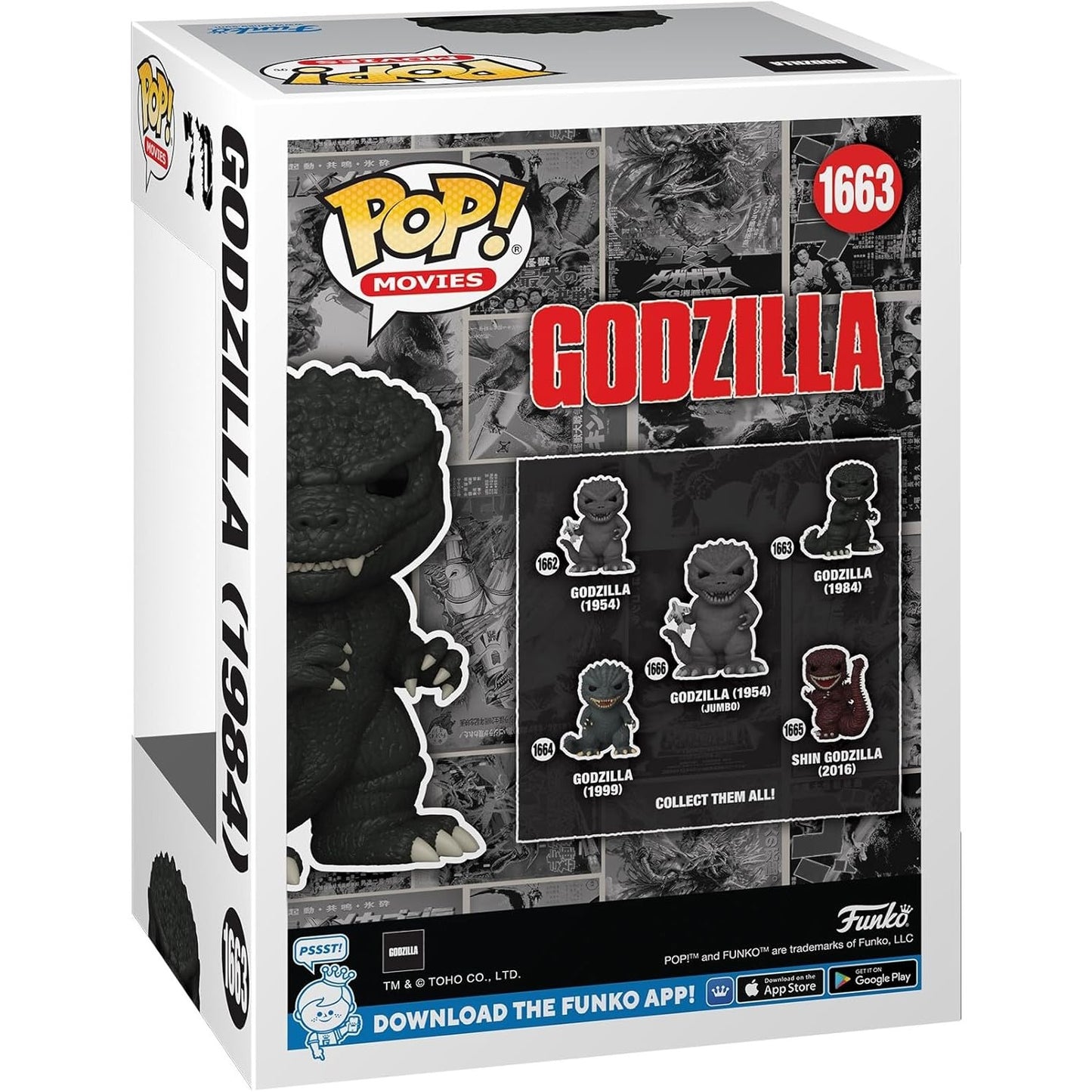 Funko Pop! Movies: Godzilla 70th Anniversary - Godzilla 1984 #1663 With Protector