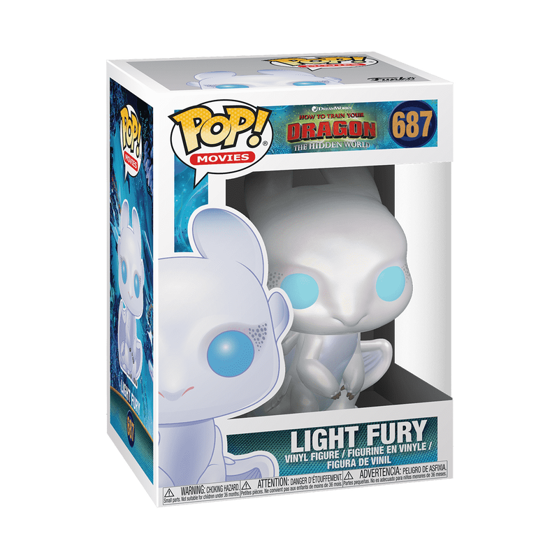 Funko Pop! Movies: How to Train Your Dragon - Light Fury #687 With Protector
