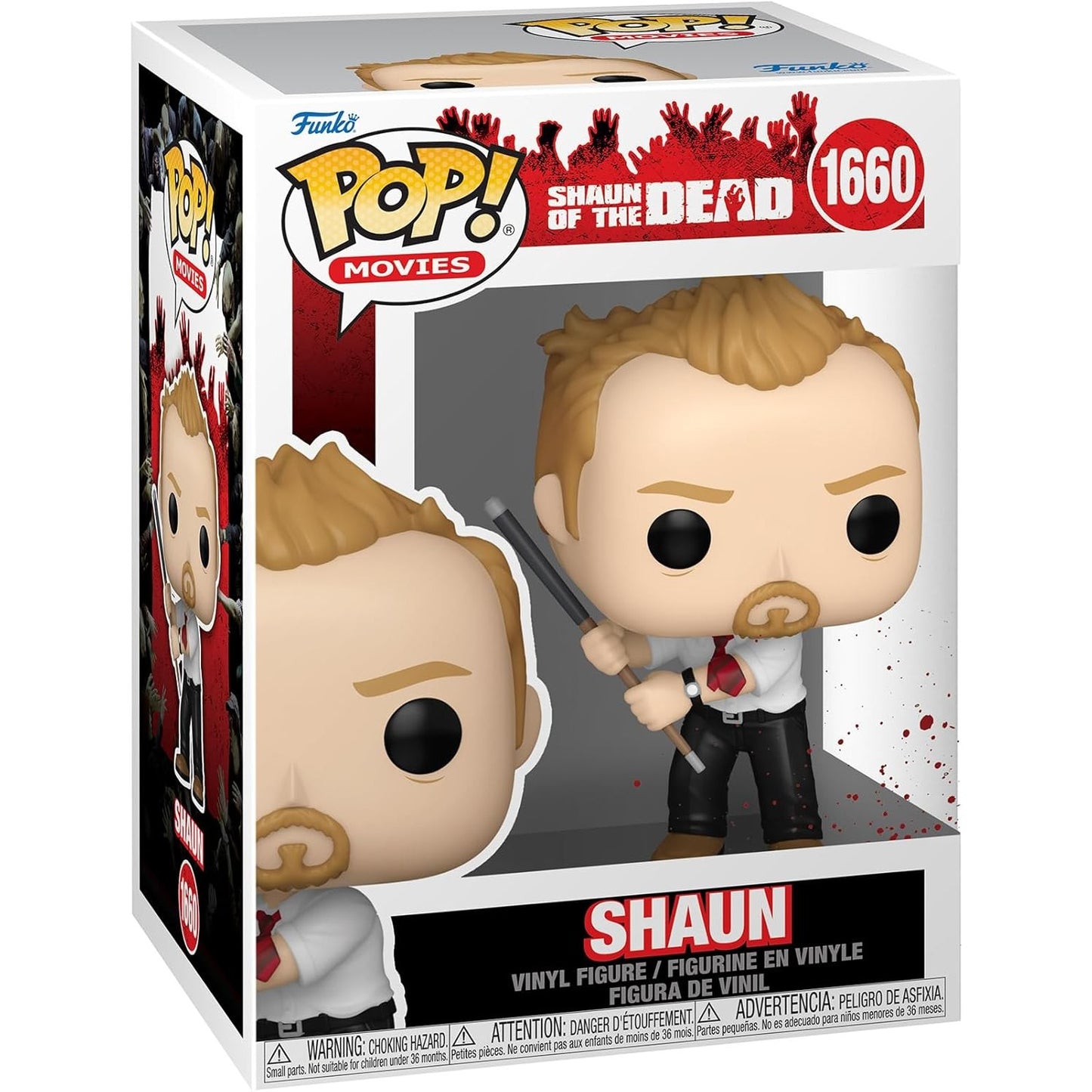 Funko Pop! Movies: Shaun of the Dead - Shaun (Bloody) #1660 With Protector