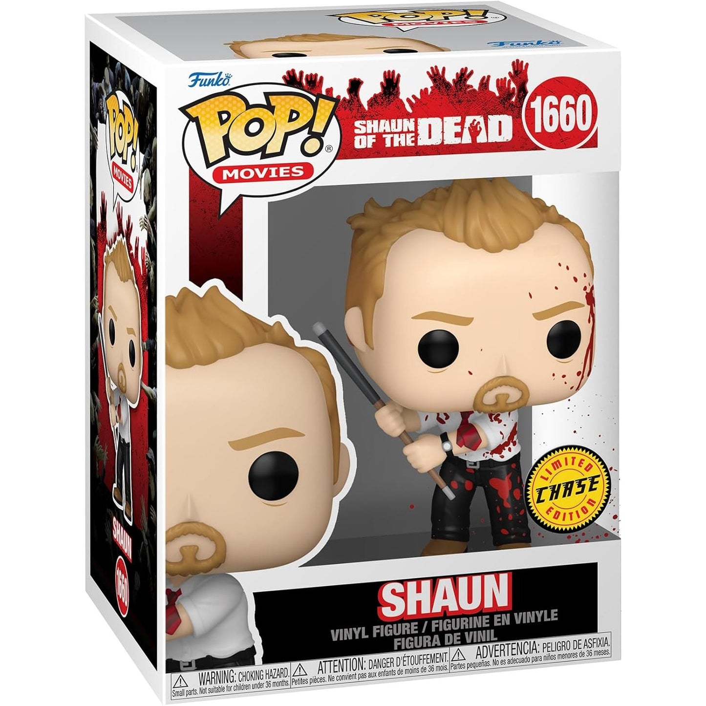Funko Pop! Movies: Shaun of the Dead - Shaun (Bloody) #1660 With Protector
