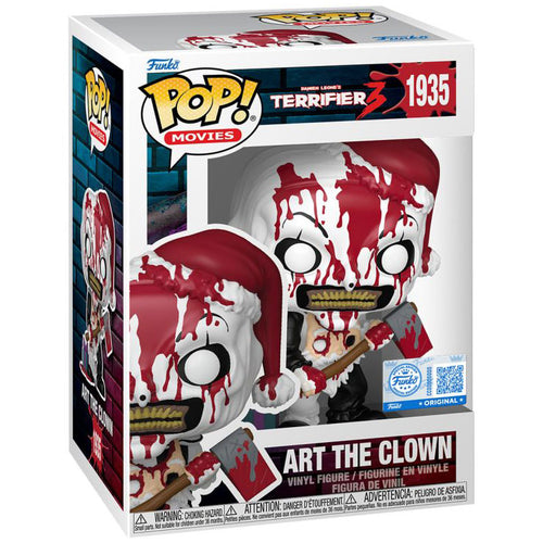 Funko Pop! Movies: Terrifier 3 - Art The Clown with Axe (Bloody) Exclusive #1935 With Protector