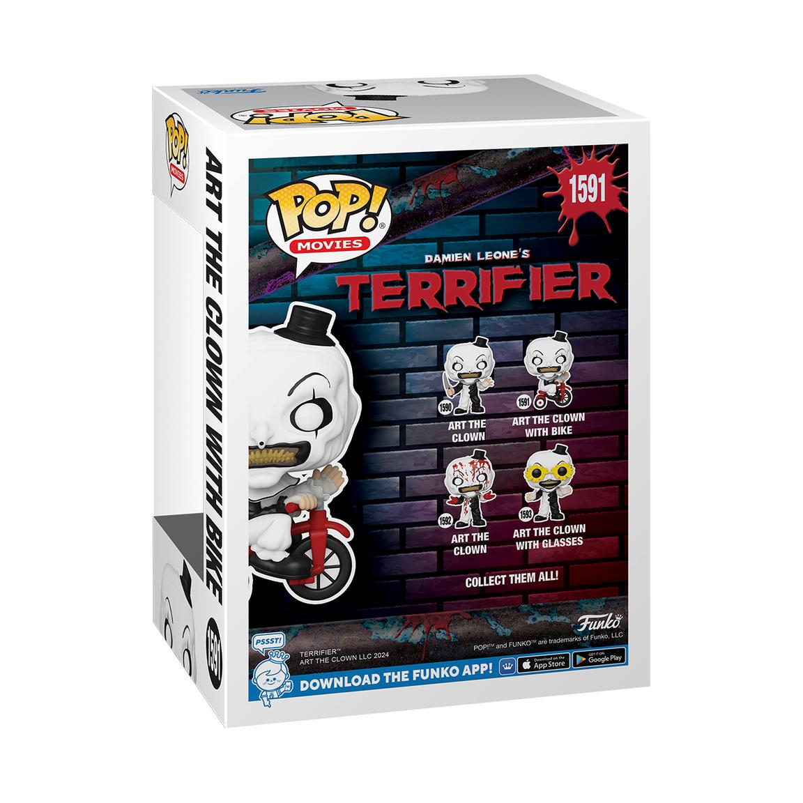 Funko Pop! Movies: Terrifier - Art the Clown (with Bike) #1591 With Protector