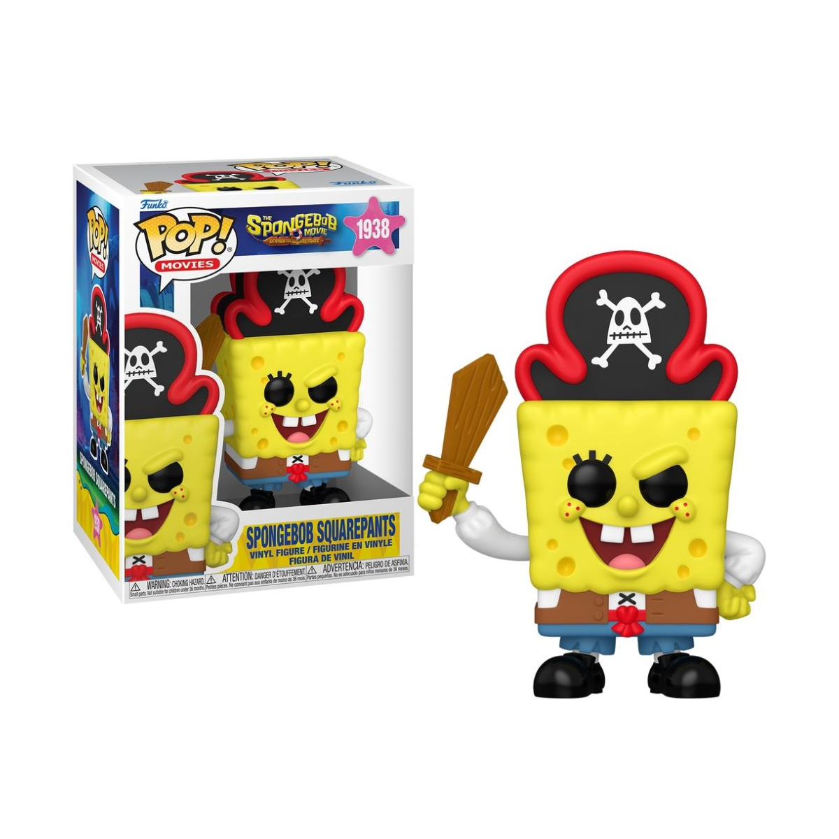 Funko Pop! Movies: The SpongeBob Movie - SpongeBob SquarePants (Pirate) #1938 With Protector