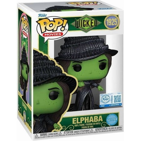 Funko Pop! Movies: Wicked - Elphaba Glitter Amazon Exclusive #1925 With Protector