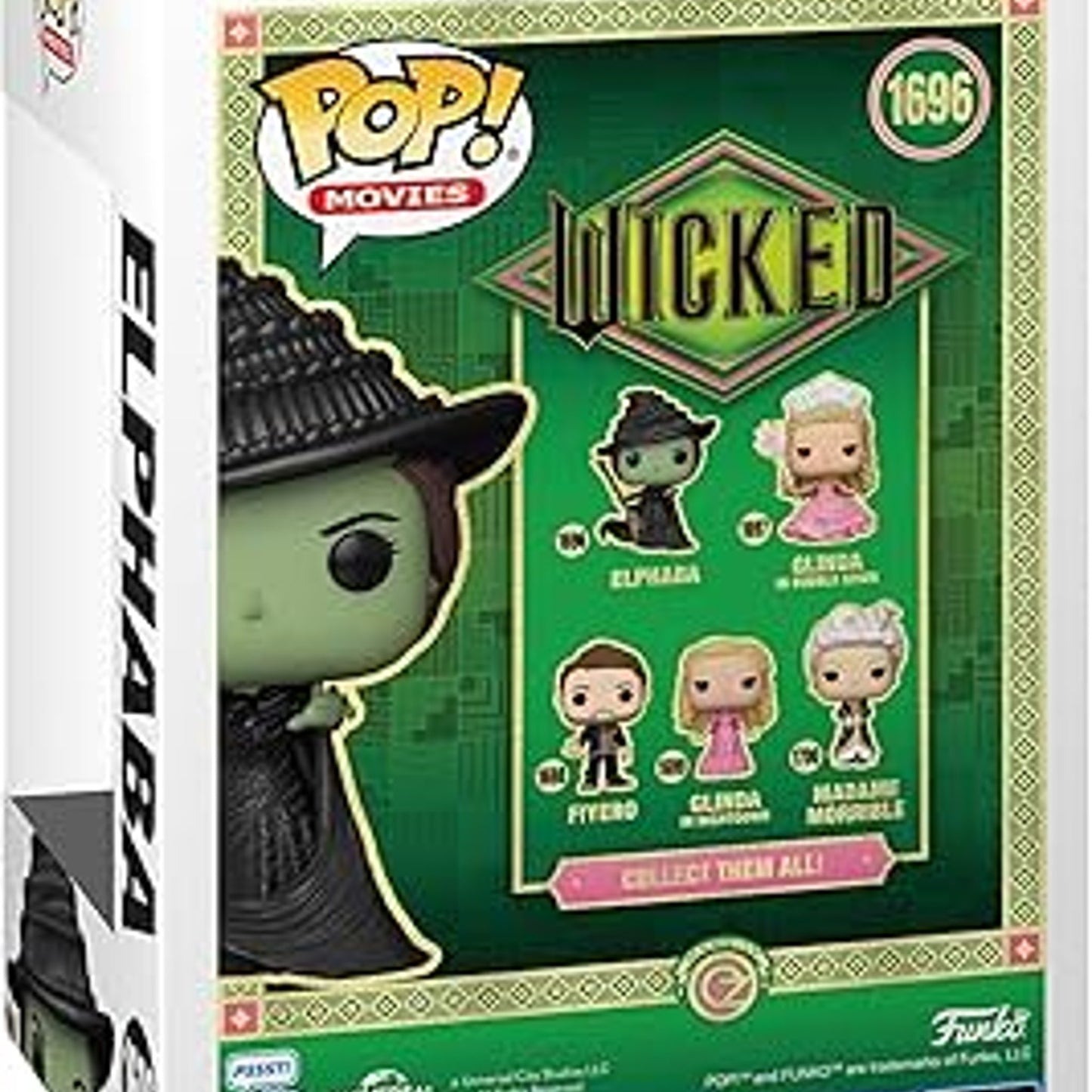 Funko Pop! Movies: Wicked - Elphaba (Diamond Glitter) Exclusive #1696 With Protector