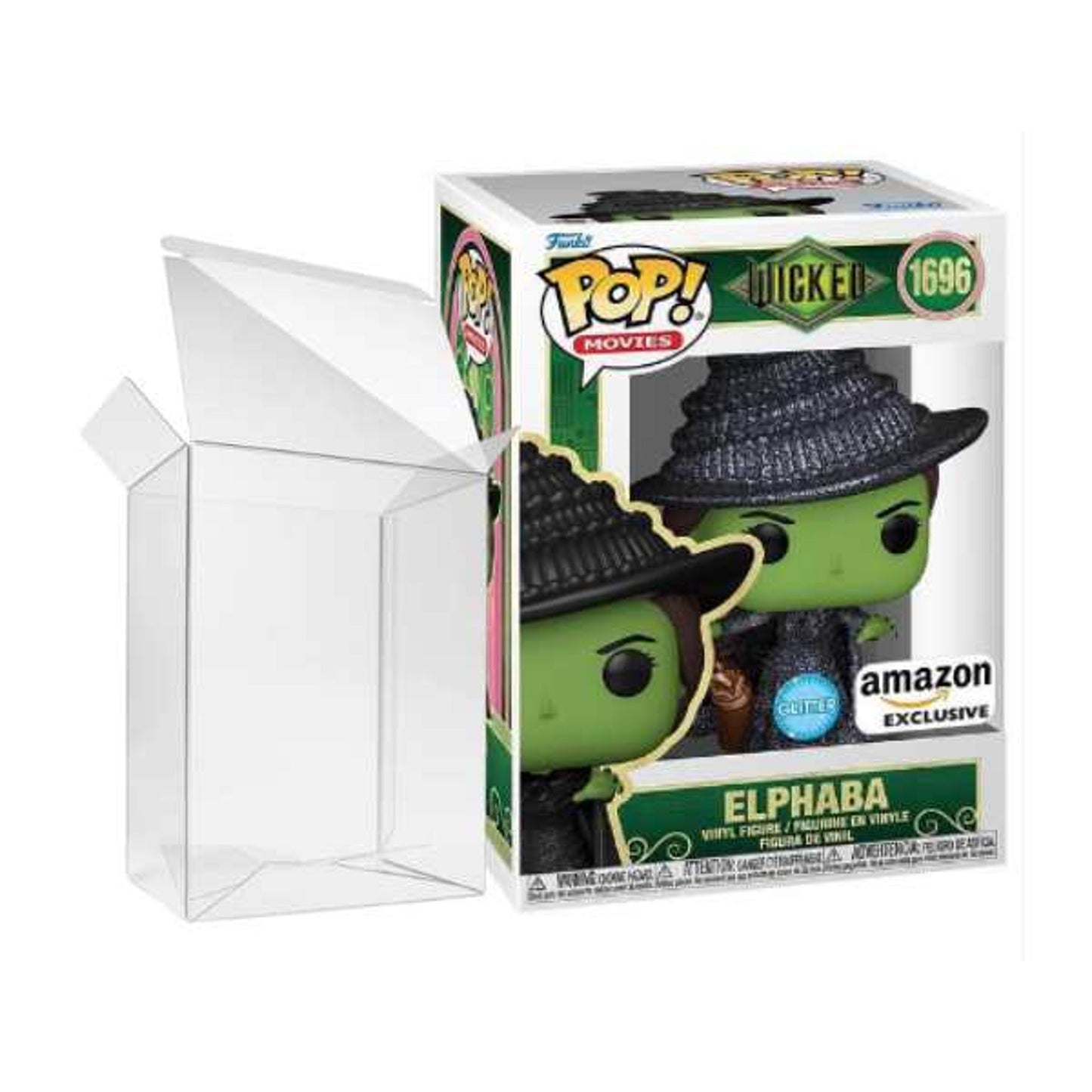 Funko Pop! Movies: Wicked - Elphaba (Diamond Glitter) Exclusive #1696 With Protector