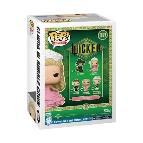 Funko Pop! Movies: Wicked - Glinda in Bubble Gown #1697 With Protector