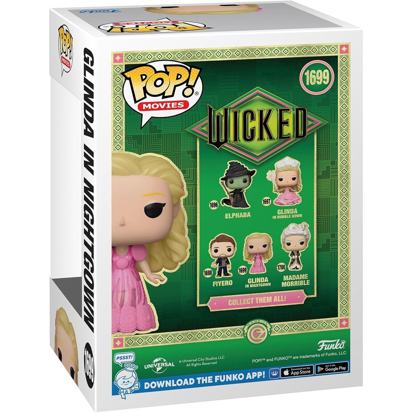 Funko Pop! Movies! Wicked: Glinda in Nightgown #1699 With Protector