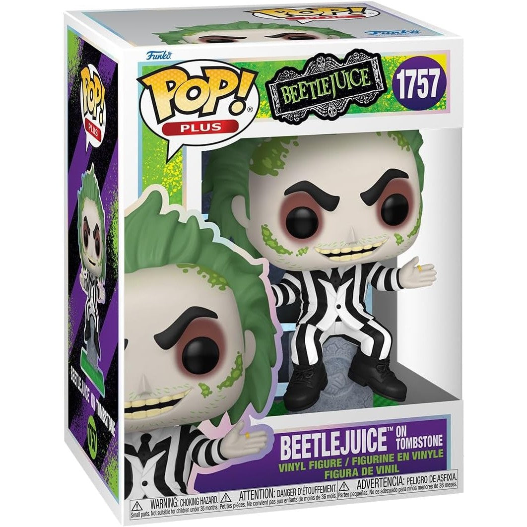 Funko Pop! Plus: Beetlejuice - Beetlejuice on Tombstone #1757 With Protector