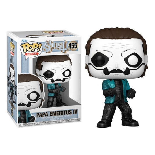 Funko Pop! Rocks Ghost Papa Emeritus IV (Blue Jacket) (Glitter) #455 With Protector