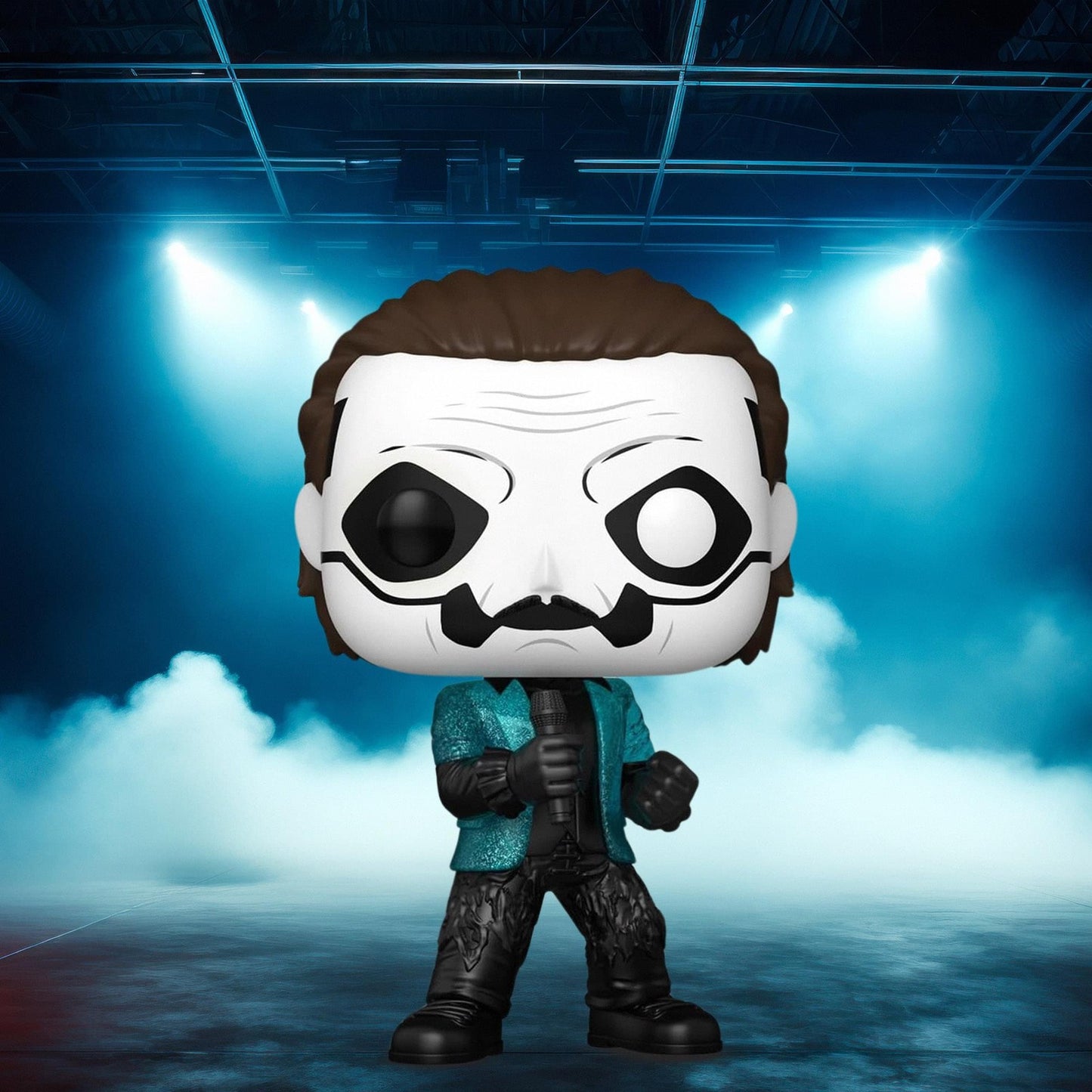 Funko Pop! Rocks Ghost Papa Emeritus IV (Blue Jacket) (Glitter) #455 With Protector