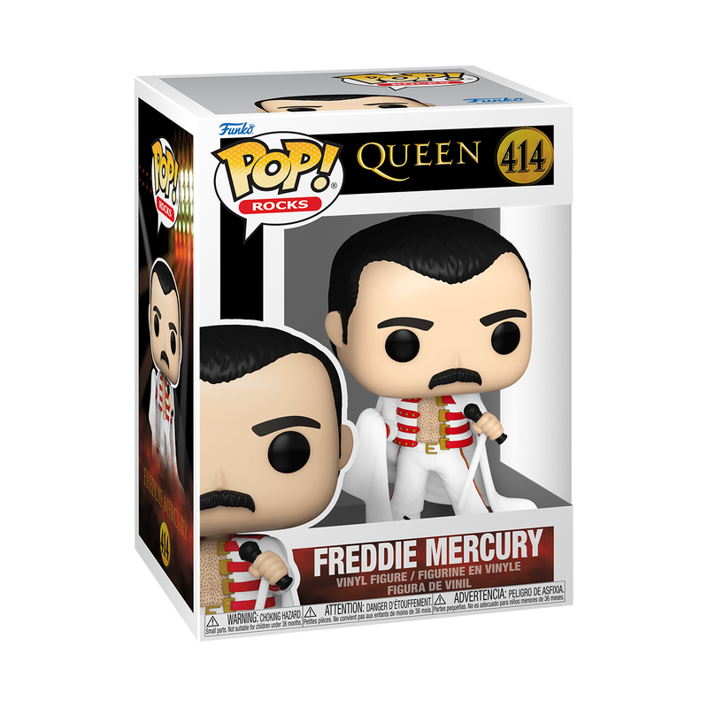 Funko Pop! Rocks: Queen - Freddie Mercury (We Will Rock You Tour) #414 With Protector