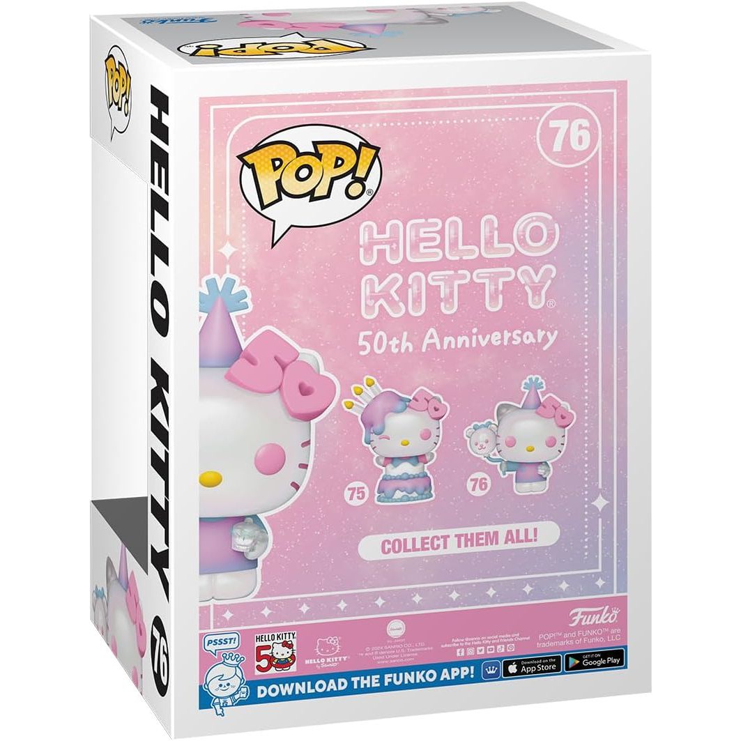 Funko Pop! Sanrio: Hello Kitty 50th Anniversary #76 Hello Kitty w Balloons With Protector