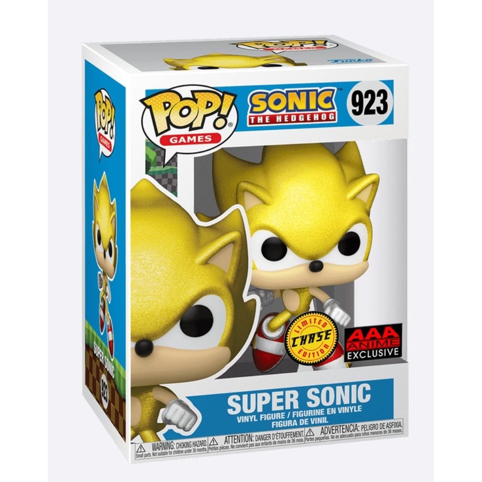 Funko Pop! Sonic the Hedgehog - Super Sonic Chase Exclusive #923 With Protector