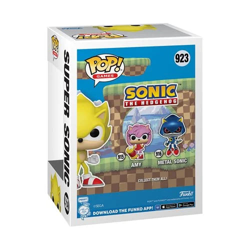 Funko Pop! Sonic the Hedgehog - Super Sonic Chase Exclusive #923 With Protector