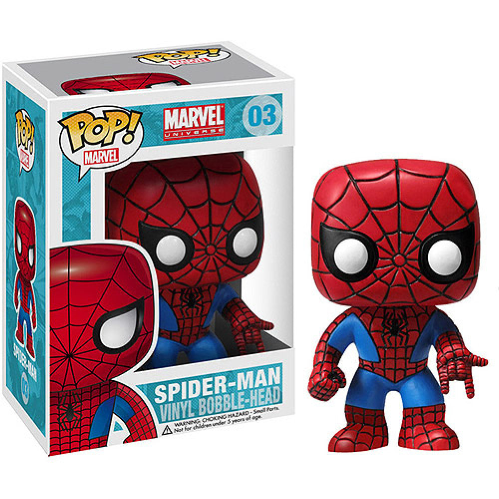 Funko Pop! Marvel Spider-Man #03 Vinyl Bobble-Head Figure with Protector