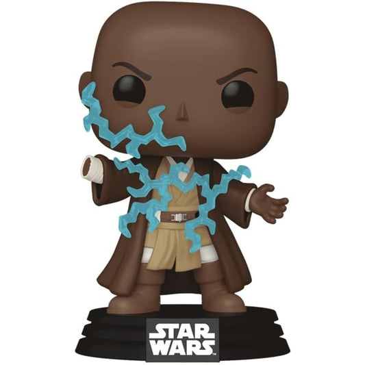 Funko Pop! Star Wars Episode III - Mace Windu Force Lightning Death GITD #788 With Protector