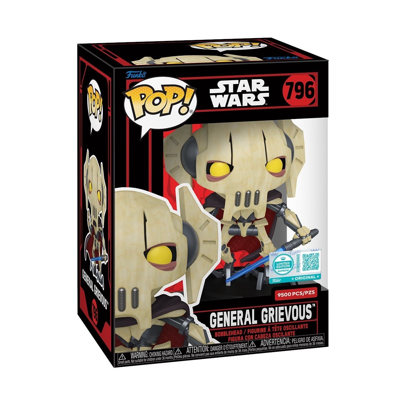Funko Pop! Star Wars - General Grievous Limited Ed Exclusive #796 With Protector