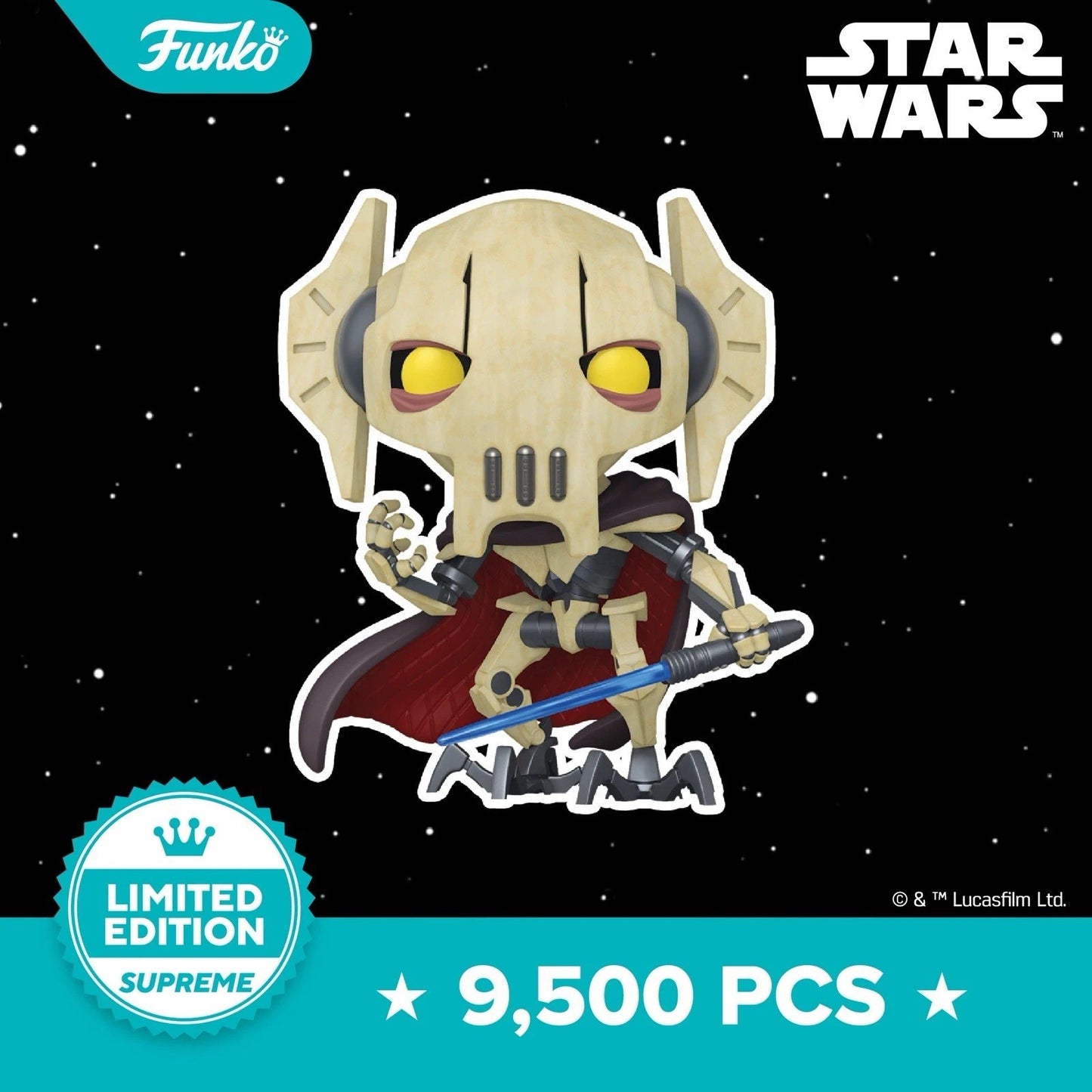 Funko Pop! Star Wars - General Grievous Limited Ed Exclusive #796 With Protector