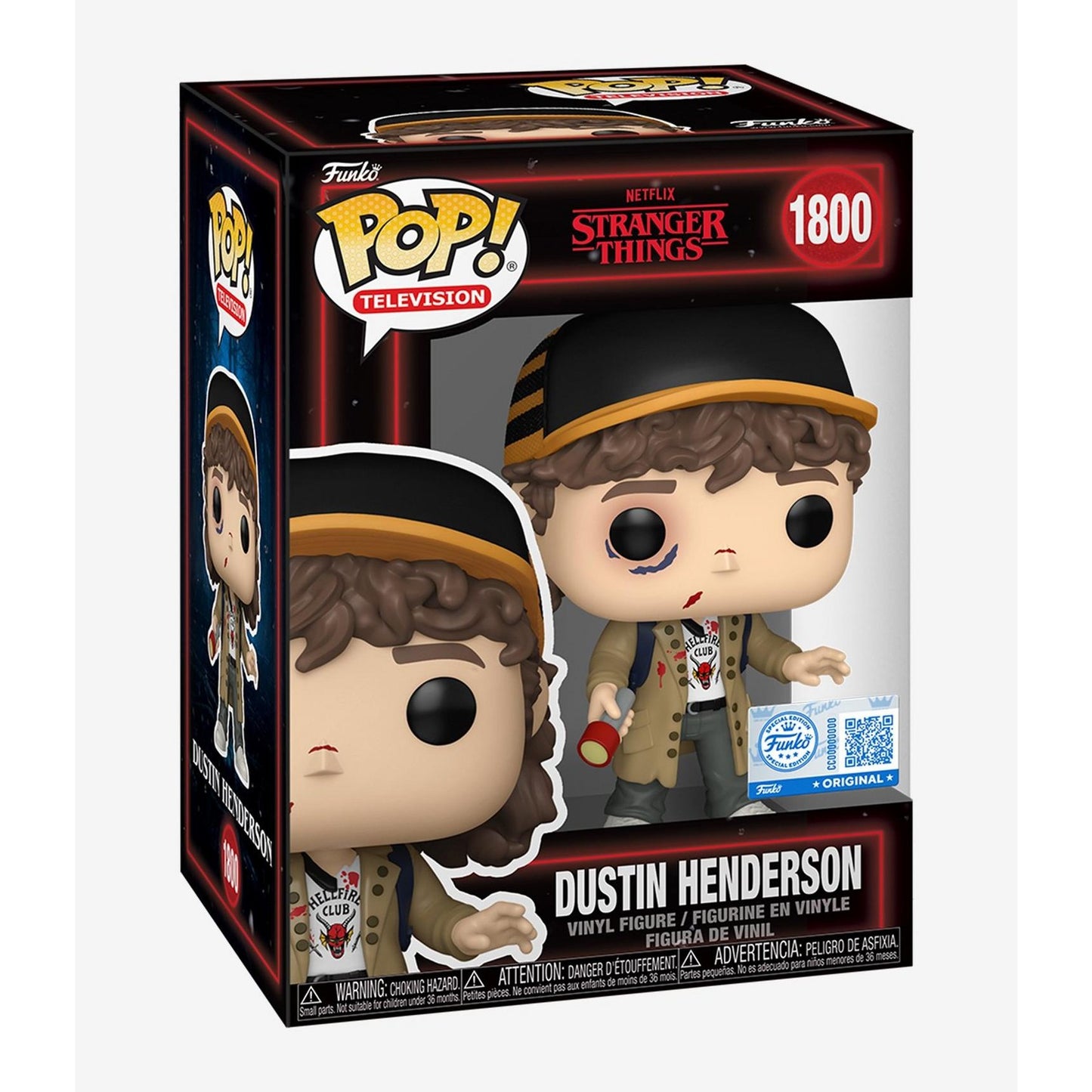 Funko Pop! Television: Stranger Things - Dustin Henderson Hot Topic Exclusive #1800 With Protector