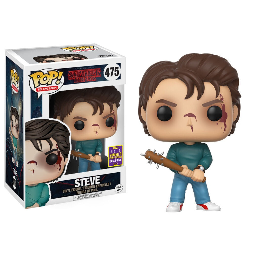 Funko Pop! Television: Stranger Things - Steve 2017 Summer Convention Exclusive #475 With Protector