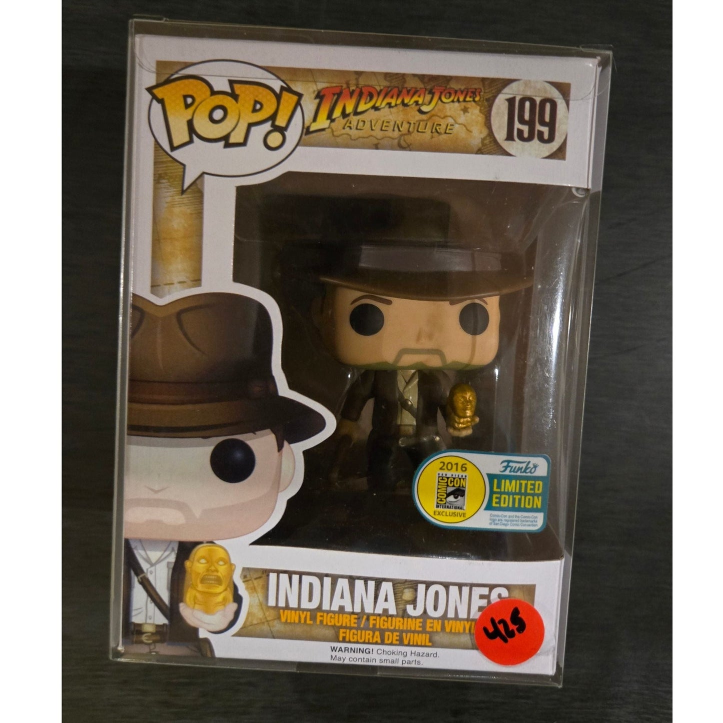 Funko Pop! Indiana Jones Adventure - Indiana Jones SDCC Limited Edition  #199 With Protector
