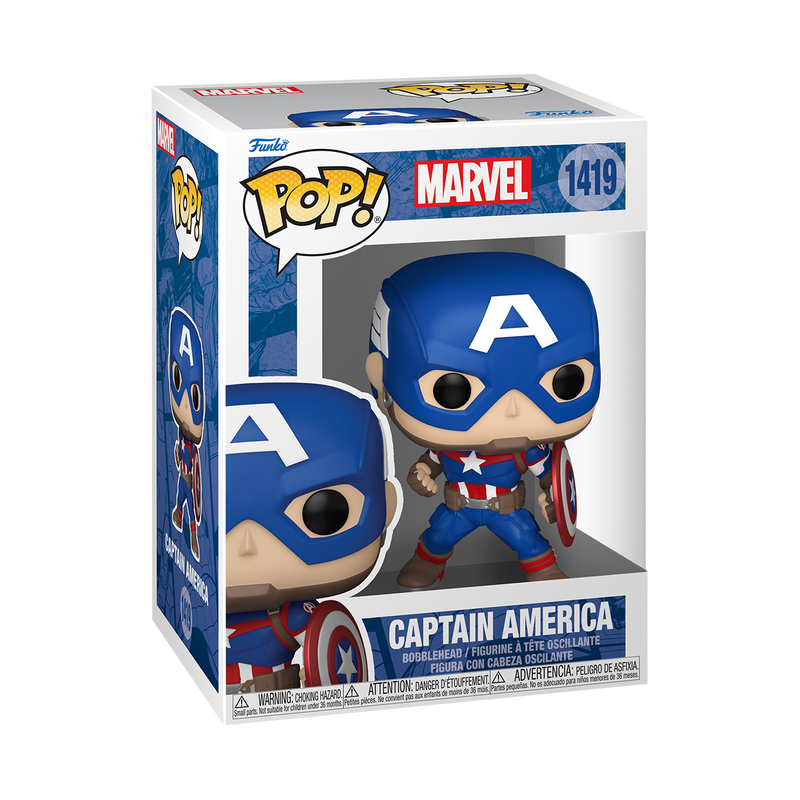 Marvel Captain America #1419 Funko Pop! With Protector