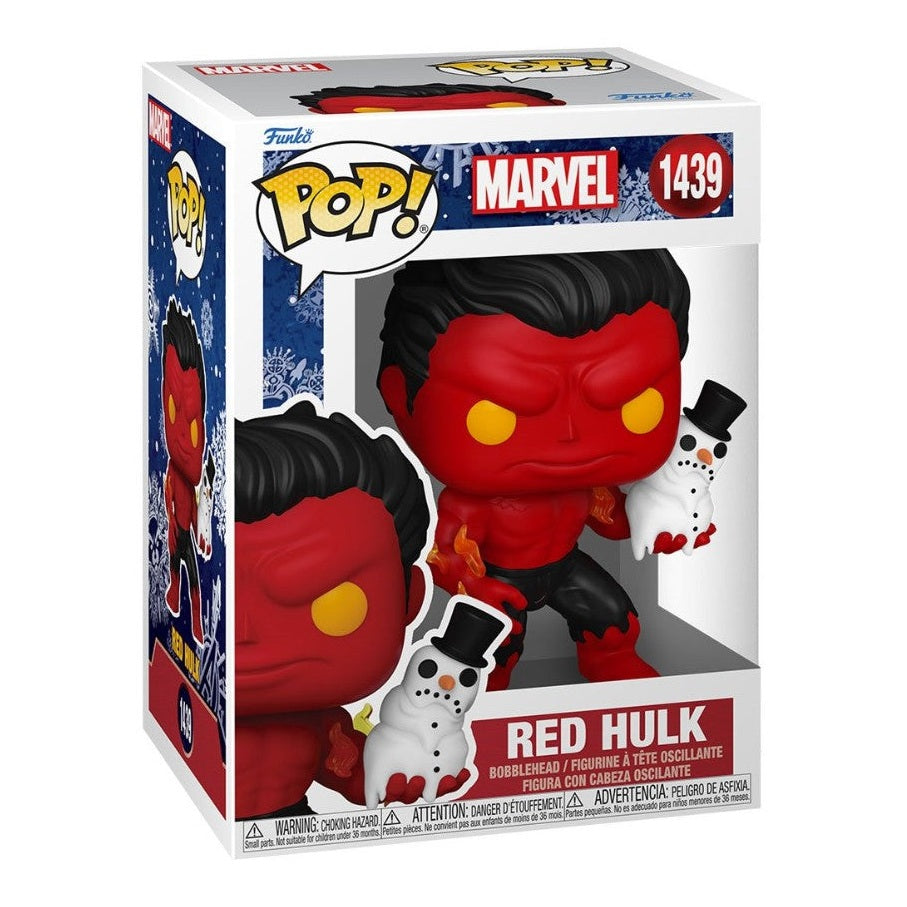 Marvel Holiday Red Hulk #1439 Funko Pop! With Protector