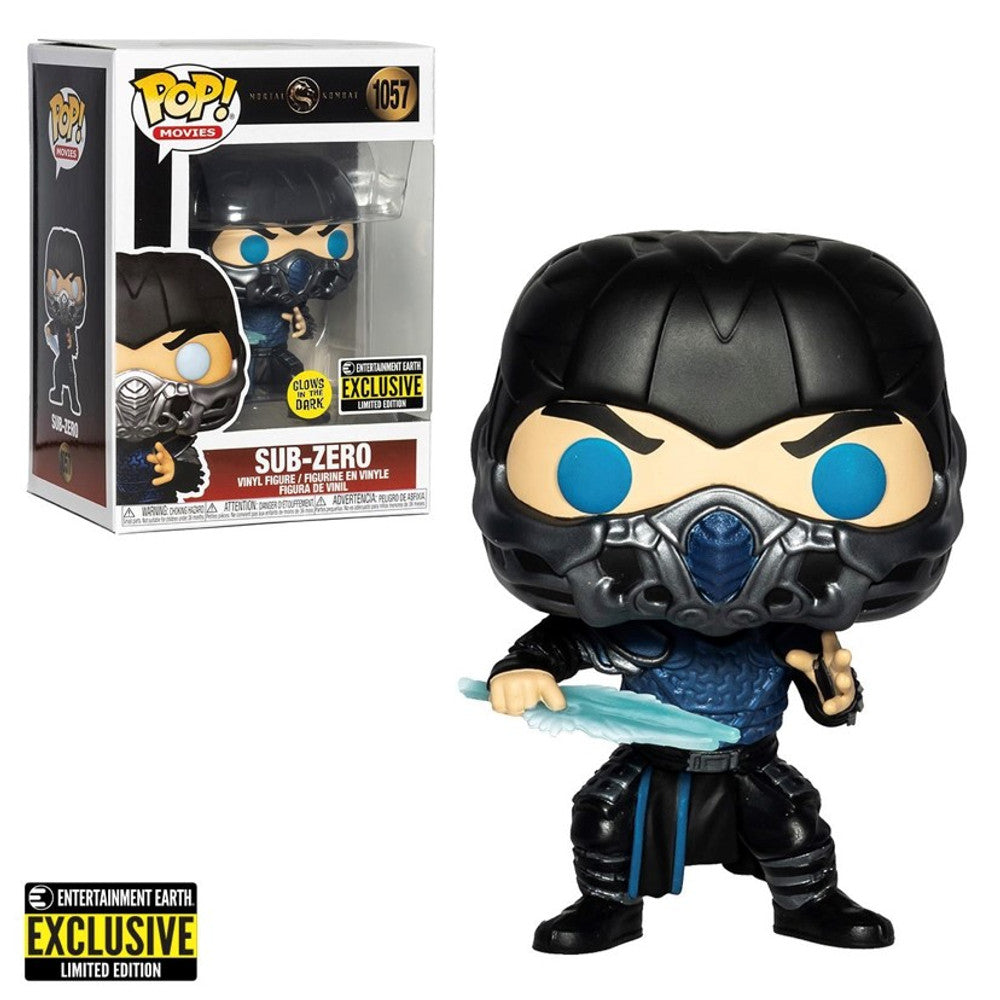 Funko Pop! Movies: Mortal Kombat - Sub-Zero GITD Exclusive #1057 With Protector