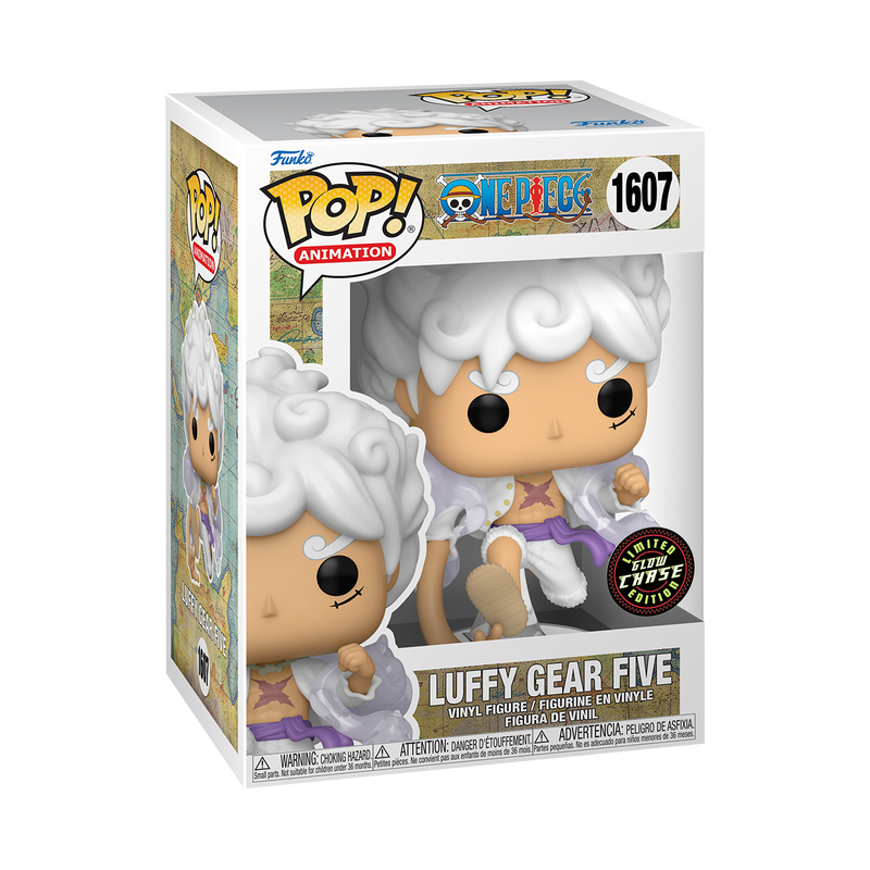 One Piece - Luffy Gear Five GITD Chase #1607 Funko Pop! With Protector