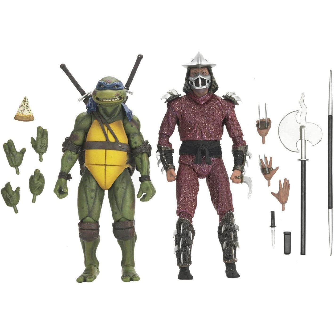 Teenage Mutant Ninja Turtles Leonardo and Shredder Action Figures, 2-Pack Collectible Set