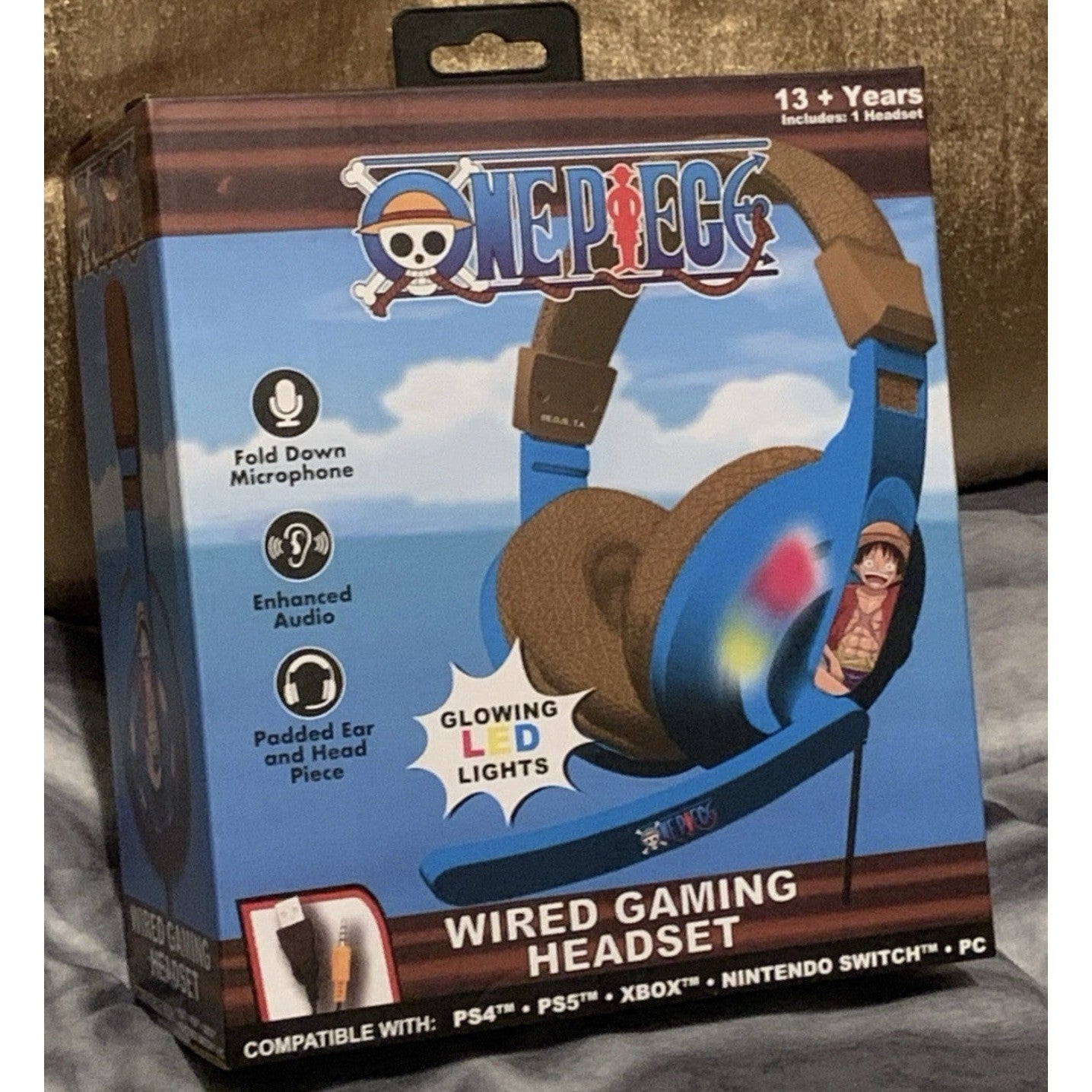 One Piece Wired Gaming Headset LED Multi Compatible Platform New in Box