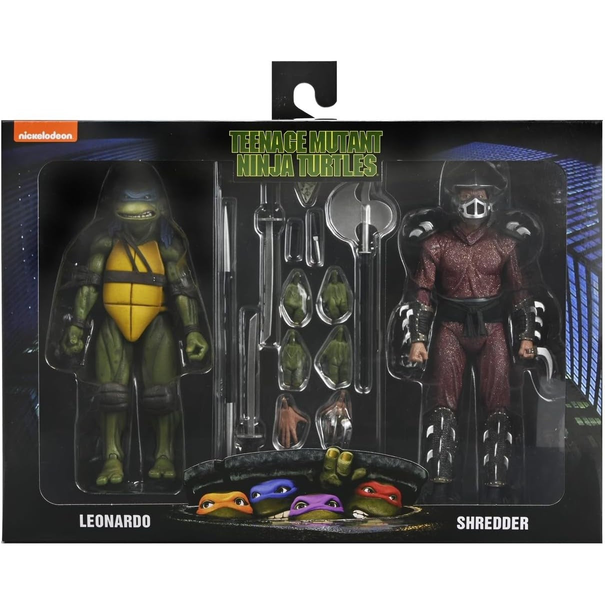 Teenage Mutant Ninja Turtles Leonardo and Shredder Action Figures, 2-Pack Collectible Set