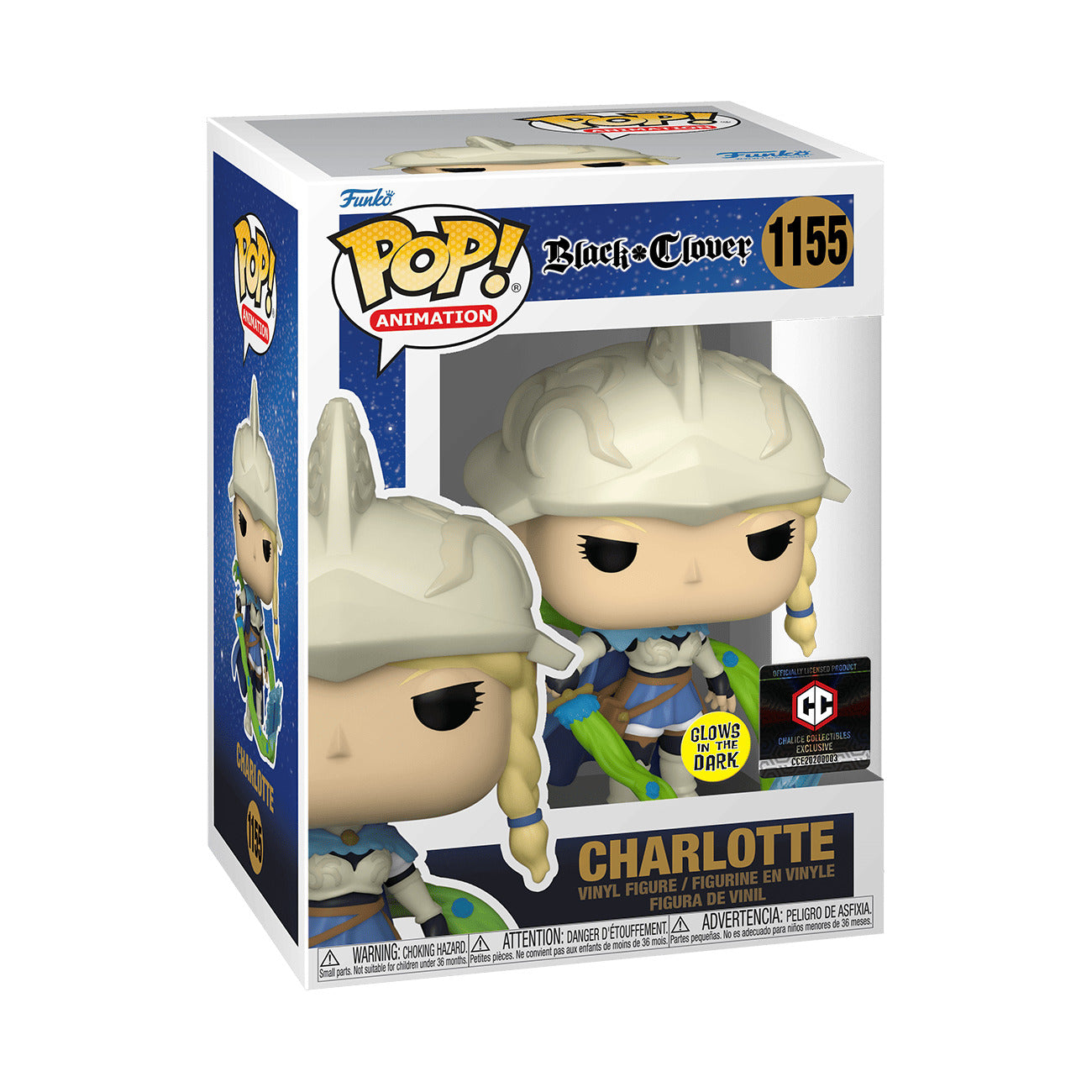 Funko Pop! Black Clover Charlotte GITD # 1155 (Chalice Exclusive)