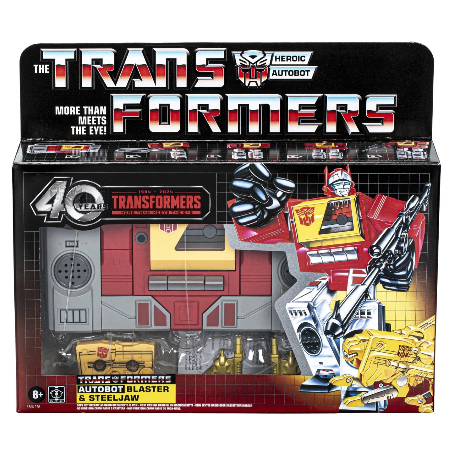 Transformers Retro 40th Anniversary Autobot Blaster & Steeljaw Action Figure