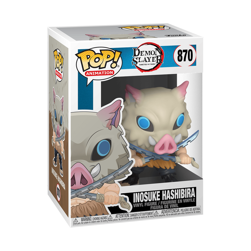 Pop! Animation Demon Slayer - Inosuke Hashibira #870 With Protector