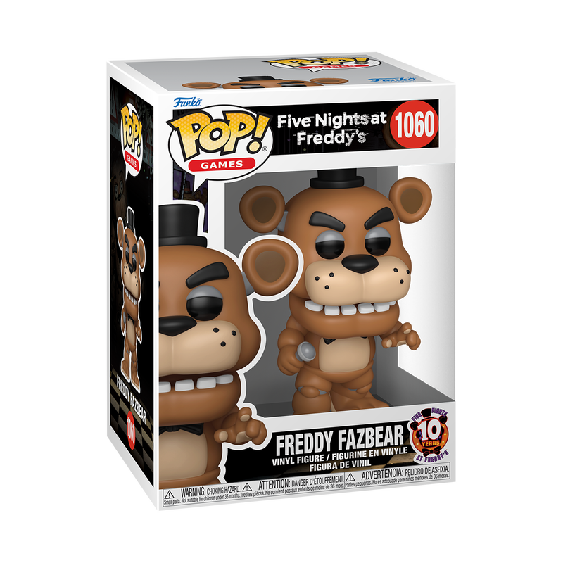 Pop! Games: Five Nights At Freddy's 10th Anniversary Freddy #1060 With Protector