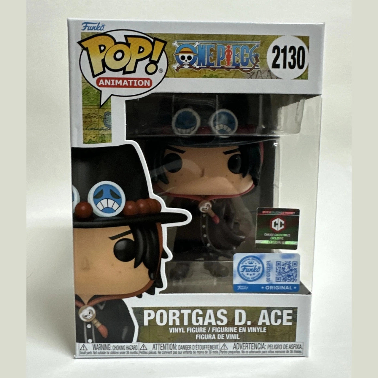 Funko Pop! Animation: One Piece - Portgas D. Ace Chalice Collectibles #2130 With Protector