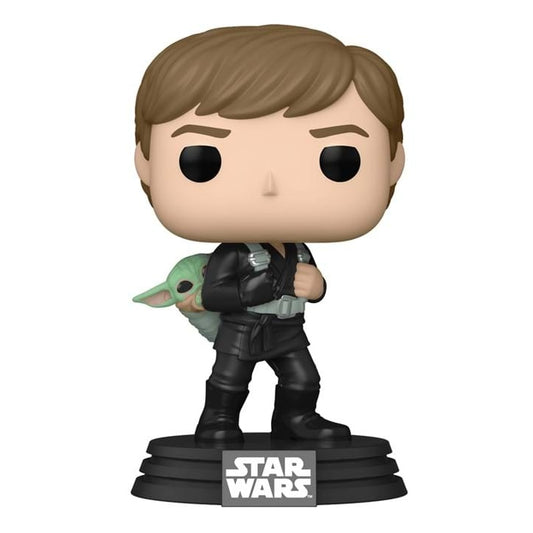 Star Wars - Luke Skywalker & Grogu #583 Funko Pop! With Protector