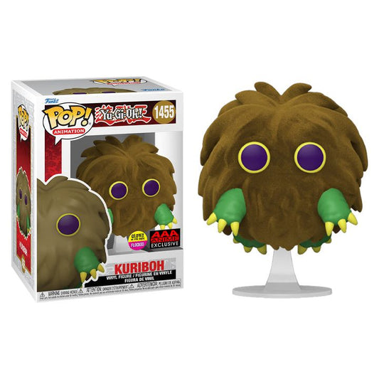 Yu-Gi-Oh - Kuriboh #1455 GITD Flocked AAA Anime Exclusive Special Edition Funko Pop! With Protector